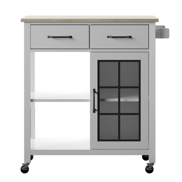 Laurel Foundry Modern Farmhouse Amata Wood Kitchen Cart & Reviews Wayfair